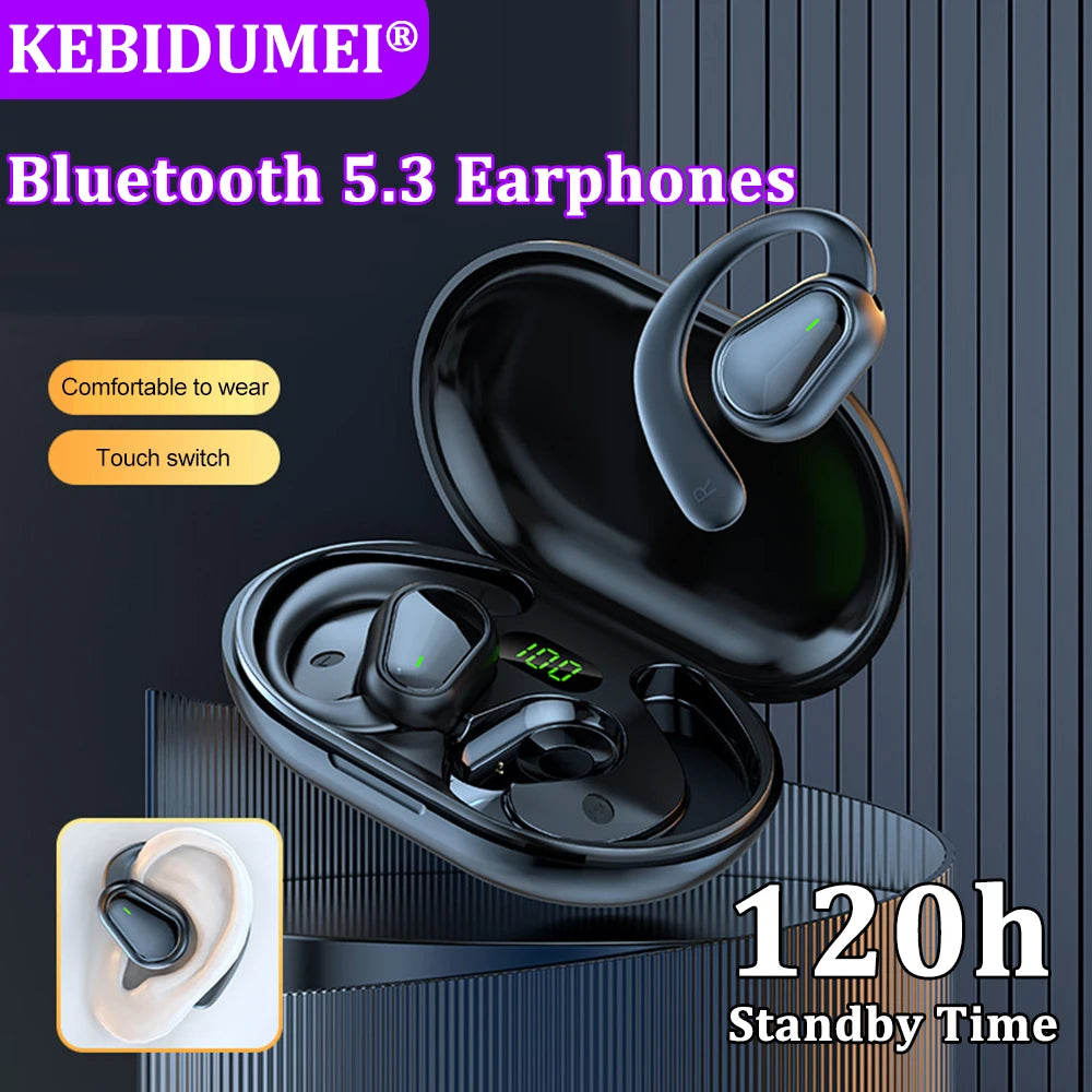 Bluetooth 5.3 Headphones Ear Hook Earphones Wireless Earphones HiFi Stereo Waterproof Headset Noise Reduction Earbuds for Xiaomi